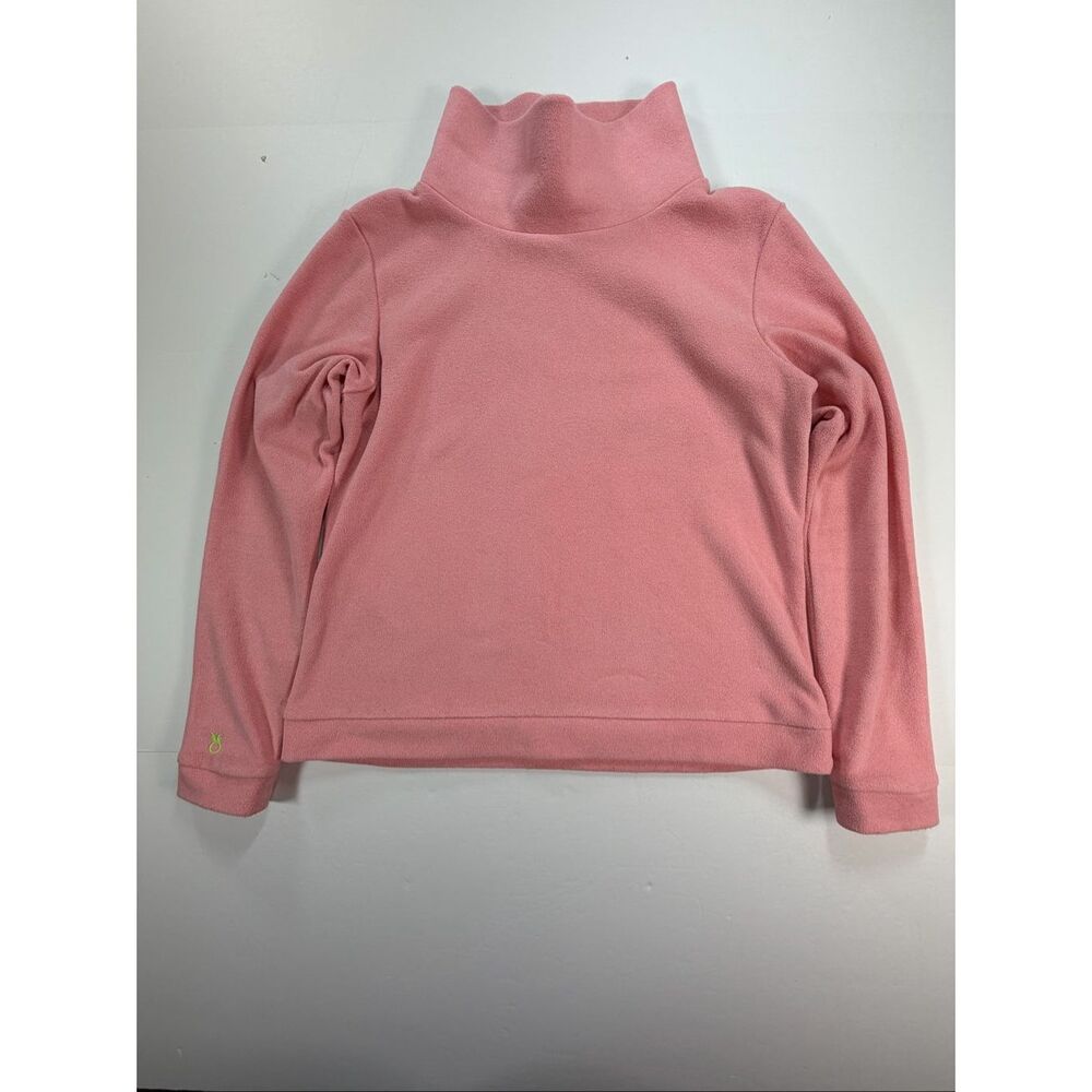 Dudley Stephens Fleece Park Slope Turtleneck Pullover Pink Size XS Made in USA